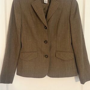 Classic Brown Women's Blazer 100% wool women’s blazer old money style
